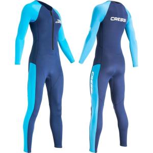 imageCressi 2 mm FrontZip Neoprene Wetsuit for Snorkeling Swimming and Watersports  Wahoo Lady Designed in Italy by CressiAzure  Blue