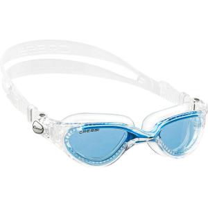 imageCressi Adult Comfortable Silicone Swimming Goggles for Indoor Pool and Outdoor Use  Flash Made in ItalyClearBlue