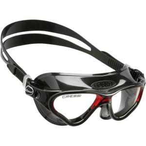 imageCressi Adult Comfortable Swim Mask Ideal for The Pool and for The sea  Cobra Made in ItalyBlackRed