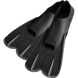 imageCressi Adult Short Light Swim Fins with SelfAdjustable Comfortable Full Foot Pocket  Perfect for Traveling  Agua Short Made in ItalyBlackSilver