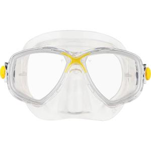 imageCressi Adult Small Inner Volume Mask for Scuba Snorkeling  Marea Made in ItalyClearYellow