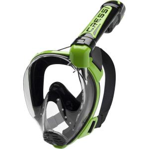 imageCressi Adult Snorkeling Full Face Mask  Wide Clear View AntiFog System  Easy Breathing Safety First  New 2019  Duke Dry Designed in Italy Quality Since 1946BlackLime