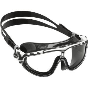 imageCressi Adult Wide View Silicone AntiUV Swimming Mask Skylight Created in ItalyBlackBlackWhite