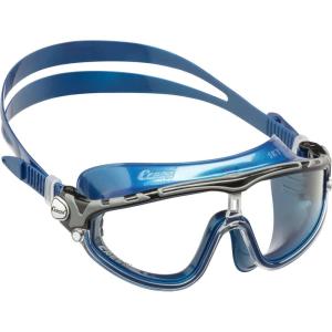 imageCressi Adult Wide View Silicone AntiUV Swimming Mask Skylight Created in ItalyBlueBlackGrey