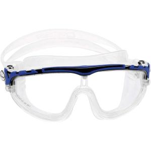 imageCressi Adult Wide View Silicone AntiUV Swimming Mask Skylight Created in ItalyClearBlackBlue
