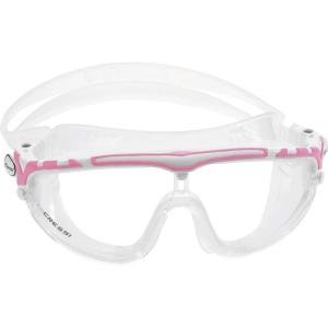 imageCressi Adult Wide View Silicone AntiUV Swimming Mask Skylight Created in ItalyClearWhitePink