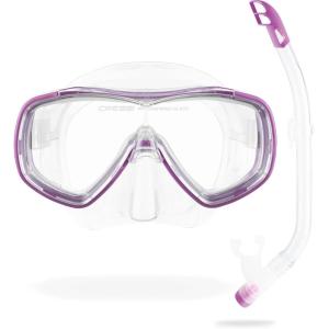 imageCressi Children Wide View Comfortable Snorkeling Set  Ondina ampamp Top Jr made in ItalyClearPink