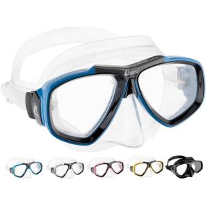 imageCressi First Dive Mask with Inclined Lenses for Scuba Diving  Focus Made in ItalyClearBlue