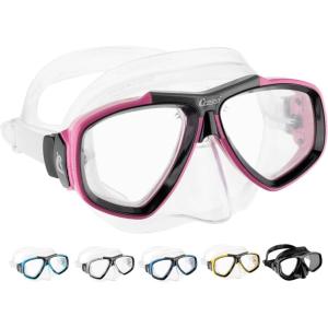 imageCressi First Dive Mask with Inclined Lenses for Scuba Diving  Focus Made in ItalyClearPink