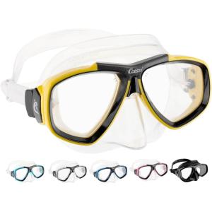 imageCressi First Dive Mask with Inclined Lenses for Scuba Diving  Focus Made in ItalyClearYellow