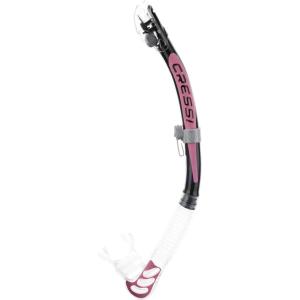 imageCressi Foldable Adult Dry Snorkel for Scuba Diving Snorkeling  Alpha Ultra Dry Made in ItalyBlackPinkClear