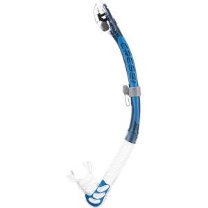 imageCressi Foldable Adult Dry Snorkel for Scuba Diving Snorkeling  Alpha Ultra Dry Made in ItalyBlueAzureClear