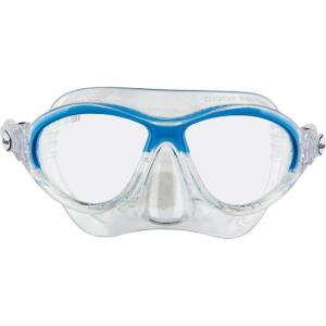 imageCressi Kids Comfortable Silicone Mask with Adjustable Strap for Snorkeling and Pool  for Children 5 to 10 years old  Moon made in ItalyClearBlue