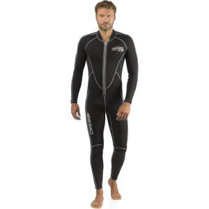 imageCressi Mens Full Front Zip Wetsuit for Swimming Snorkeling Scuba Diving  Lido Long Designed in ItalyBlackGrey