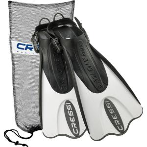 imageCressi Palau Short Snorkeling Swim Fins with Mesh Bag Black White SmallMedium