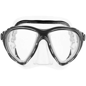 imageCressi Scuba Diving Masks with Inclined Tear Drop Lenses for More Downward Visibility  Air and Eyes Evolution Made in ItalyClearBlack