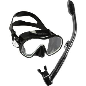 imageCressi Single Lens Frameless Scuba Mask ampamp Dry Snorkel for Snorkeling Scuba Diving FDual ampamp Supernova Dry Designed in ItalyBlackWhite