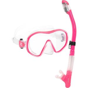 imageCressi Single Lens Frameless Scuba Mask ampamp Dry Snorkel for Snorkeling Scuba Diving FDual ampamp Tao Dry Designed in ItalyClearPink
