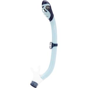 imageCressi Youth Dry Snorkel  Light and Comfortable  with Splash Guard Top Valve and Silicone Mouthpiece  for Children Ages 5 to 15  Iguana DryIce CyanBlue Navy