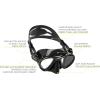 imageAdult Free Diving Photographer Low Volume Mask with Silicone Skirt Metis by Cressi Quality Since 1946Black  Antifog Lens
