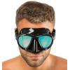 imageAdult Free Diving Photographer Low Volume Mask with Silicone Skirt Metis by Cressi Quality Since 1946Black  Mirrored Lenses