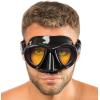 imageAdult Free Diving Photographer Low Volume Mask with Silicone Skirt Metis by Cressi Quality Since 1946Black  Yellow Lens