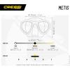 imageAdult Free Diving Photographer Low Volume Mask with Silicone Skirt Metis by Cressi Quality Since 1946White  Titanium  ClearAntifog lens