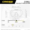 imageCressi Adult Frameless Diving Mask  Wide View Mono Lens  Low Internal Volume  Pure Soft Silicone  Z2S Designed in Italy by CressiBlackBlue  Inner blue lens Outside Orange Lens