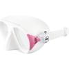 imageCressi Adult Scuba Diving Mask Fog Stop Low Volume Wide View  Calibro made in ItalyWhitePink