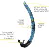 imageCressi Corsica Flexible Rubber Snorkel for Scuba Diving Freediving and Spearfishing  Solid and Camouflage colors  made in ItalyCamo Blue