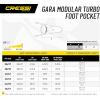 imageCressi Long Free Diving Fins with Interchangeable Blades System  Gara Modular Made in ItalyTurbo Foot Pocket
