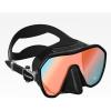 imageCressi Adult Frameless Diving Mask  Wide View Mono Lens  Low Internal Volume  Pure Soft Silicone  Z2S Designed in Italy by CressiBlackBlue  Inner blue lens Outside Orange Lens
