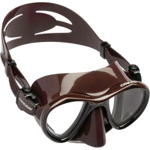 imageAdult Free Diving Photographer Low Volume Mask with Silicone Skirt Metis by Cressi Quality Since 1946Brown