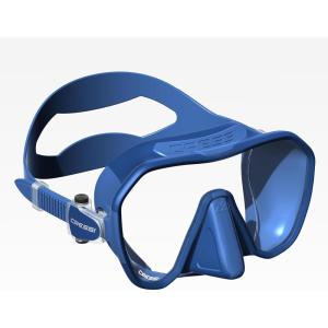 imageCressi Adult Frameless Diving Mask  Wide View Mono Lens  Low Internal Volume  Pure Soft Silicone  Z2S Designed in Italy by CressiBlue Metal