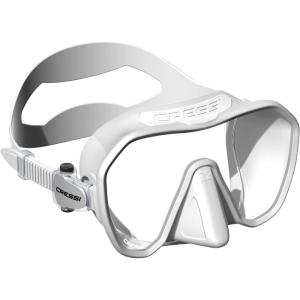 imageCressi Adult Frameless Diving Mask  Wide View Mono Lens  Low Internal Volume  Pure Soft Silicone  Z2S Designed in Italy by CressiWhite