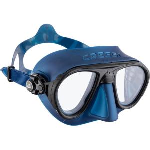 imageCressi Adult Scuba Diving Mask Fog Stop Low Volume Wide View  Calibro made in ItalyBlue Metal Black