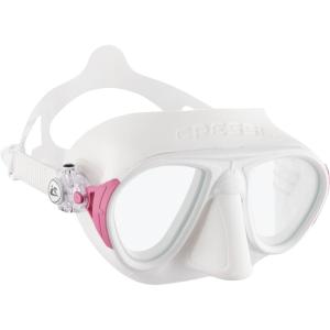 imageCressi Adult Scuba Diving Mask Fog Stop Low Volume Wide View  Calibro made in ItalyWhitePink