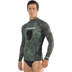 imageCressi Camouflage Rash Guard for Scuba Diving Videomakers and Spearfishing  CrewNeck get the Hunter equipmentCamo Green