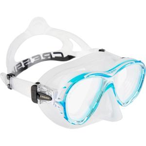 imageCressi Compact Adult Scuba Diving Mask with AntiFog System  Cressi Naxos Mask Made in ItalyClearAquamarine