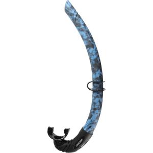 imageCressi Corsica Flexible Rubber Snorkel for Scuba Diving Freediving and Spearfishing  Solid and Camouflage colors  made in ItalyCamo Blue