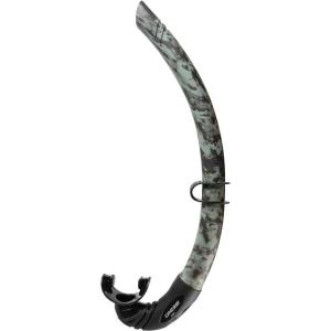 imageCressi Corsica Flexible Rubber Snorkel for Scuba Diving Freediving and Spearfishing  Solid and Camouflage colors  made in ItalyCamo Brown