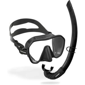 imageCressi Mask ampamp Snorkel Combo for Snorkeling Lightweight and Comfort with High Performance Z2 ampamp Corsica  Designed in ItalyBlack