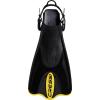 imageCressi Adult Short Adjustable Fins  Snorkeling Versatile Open Heel to use Also Barefoot  Palau SAF Made in ItalyBlackYellow