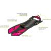 imageCressi Adult Short Adjustable Swim Fins with UltraResistant Buckles Very Light  Ideal for Traveling  Bonete Designed in ItalyTranslucent Pink