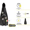 imageCressi Adult Snorkeling Full Foot Pocket Fins Made with Advanced Technology  Pluma Made in ItalyBlackSilver