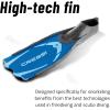 imageCressi Adult Snorkeling Full Foot Pocket Fins Made with Advanced Technology  Pluma Made in ItalyBlueAzure