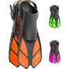 imageCressi Adult Short Adjustable Swim Fins with UltraResistant Buckles Very Light  Ideal for Traveling  Bonete Designed in ItalyBlackOrange