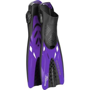 imageCressi Adult Adjustable Snorkeling Fins with Ultra Resistant Buckles Very Light Ideal for Traveling  Tonga Designed in ItalyPurple