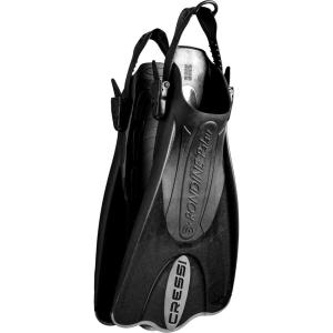 imageCressi Adult Short Adjustable Fins  Snorkeling Versatile Open Heel to use Also Barefoot  Palau SAF Made in ItalyBlackTitanium