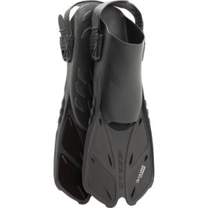 imageCressi Adult Short Adjustable Swim Fins with UltraResistant Buckles Very Light  Ideal for Traveling  Bonete Designed in ItalyBlackBlack
